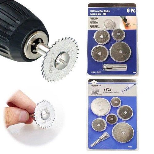 6/7 Pcs Mini HSS Circular Saw Blade with 3.175mm Shank for
