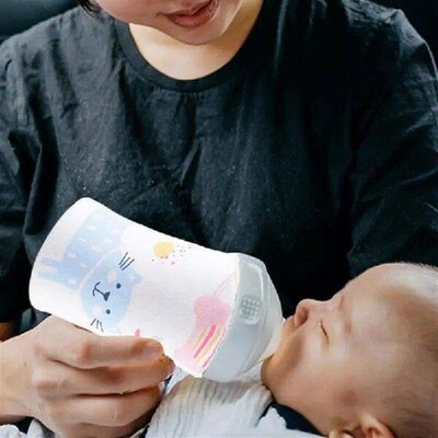 Baby Bottle Warmer Cover Anti-slip Glass Bottle Protector