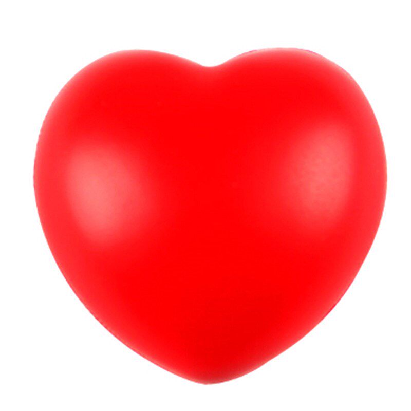 Funny 1Pcs Soft Foam Anti Sress Ball Toys Squeeze Heart Shap