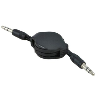 Car 3.5mm Plug Male to Aux Stereo Retractable Cable Cord Fo