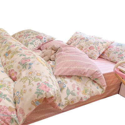 Cotton High-count Four-piece Set Floral Bedding Quilt Cover