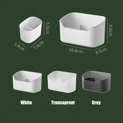 Desktop Cosmetics Storage Box Toiletries Cotton Swab Contain