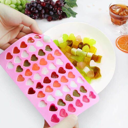 创意55格爱心硅胶冰格模具 ice mold chocolate molds heart