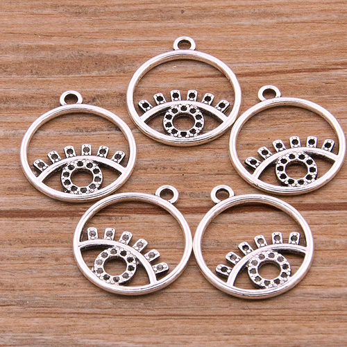 10Pcs 9 Styles Metal Zinc Alloy Mix Sizes Round Triangle Sta