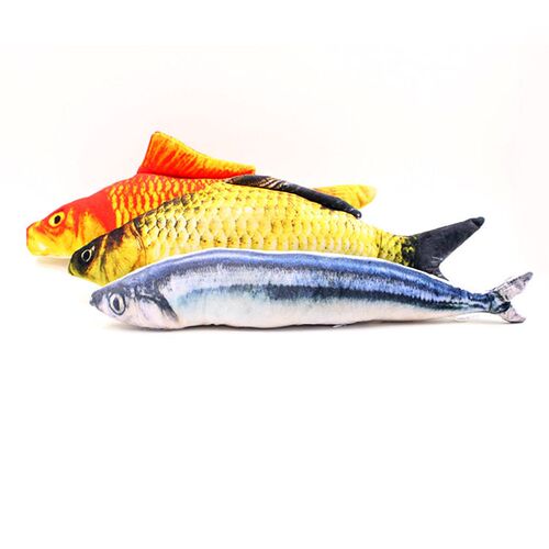 20cm Cat Favor Fish Toy Stuffed Fish Shape Cat Scratch Board
