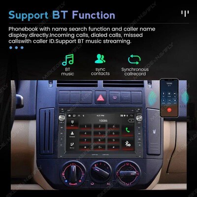 MEKEDE 7 2Din  Wireless Carplay Car Radio Stereo For VW Pa