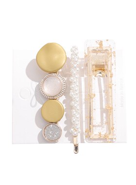 Cute Adult Women Side Clip Hairpin Back Head Pearl Top Clip