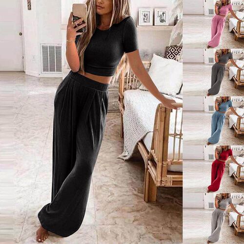 Womens knitted home two-piece womens clothing