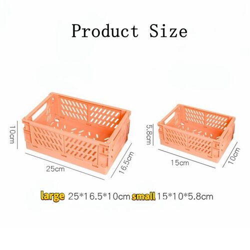 Ins Desktop Plastic Storage Baskets Organizer Box Folding St