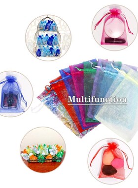 100pcs/lot Organza Bag 5*7cm,7*9cm,9x12cm Christmas Wedding