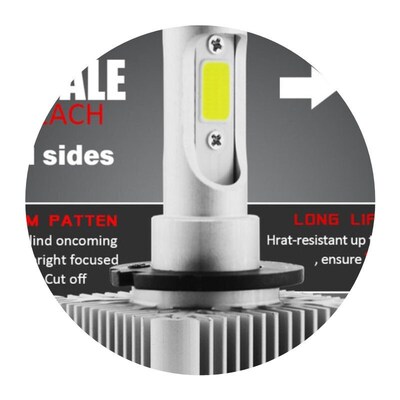 2PCS Led D1S/D3S Fog Light Bulbs Kits-Flip COB Chips-55W 260