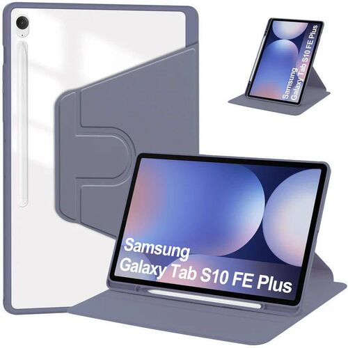 For  Tab S10 FE Plus Case with Pen Holder 360 Rotating Acryl