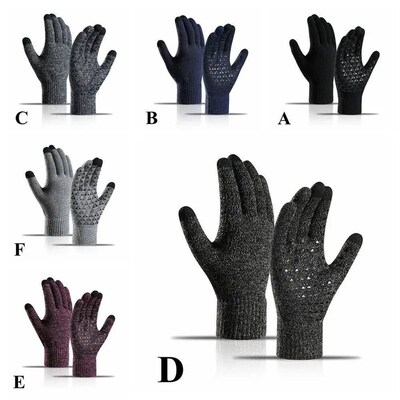 Cycling Thermal Windproof Gloves Touch Screen Anti-slip Sili