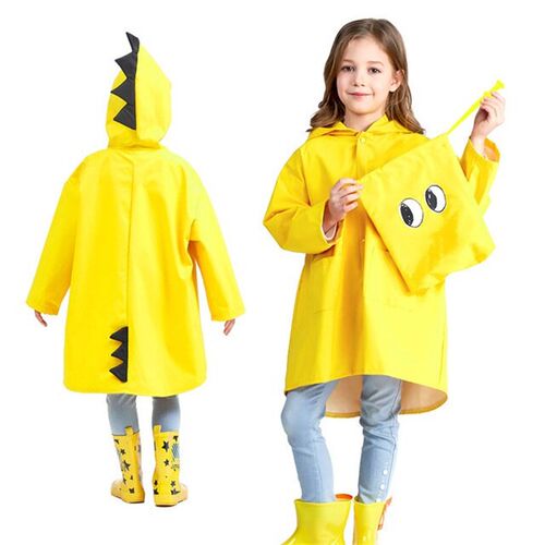 Hot Sale Cute Dinosaur Raincoat Waterproof Children Kids Rai