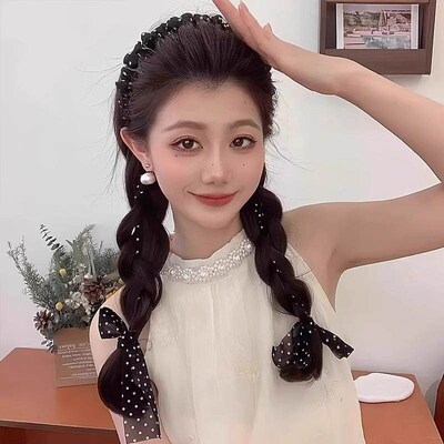 Vintage-style braided hairband for women, new 2025 high-end