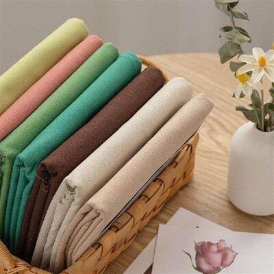 Cotton Linen Fabric For Needle Embroidery Patchwork Sewing