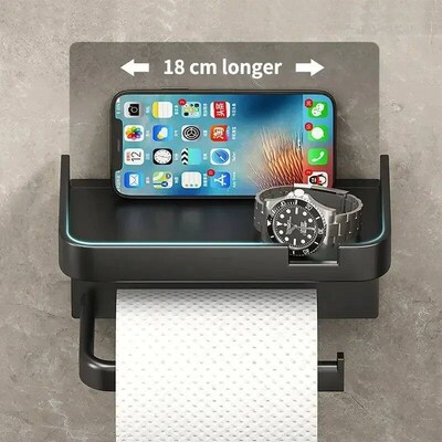 Toilet Paper Holder Plastic Storage Rack Kitchen Towel Place