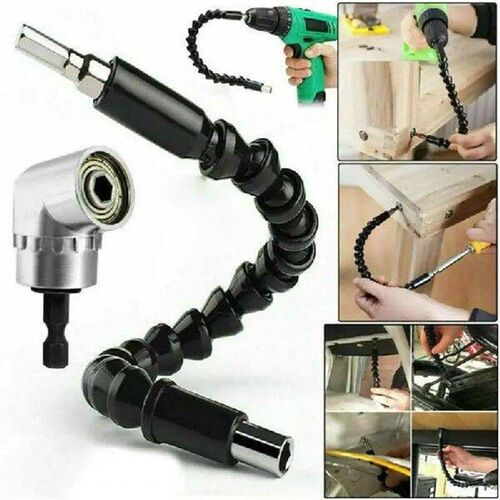 Flexible shaft extension screwdriver bit holder for