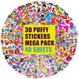 40 Sheets/lot Cartoon ers 3D Cartoons Characters Princess Ra