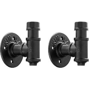 2/4/6 Pcs Industrial Style Iron Pipe Towel Clothes Hook