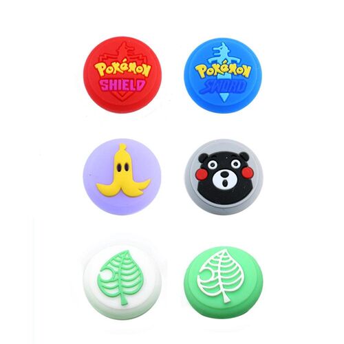 YuXi 6PCS Rubber Silicone Grip Caps Accessories for Nintend