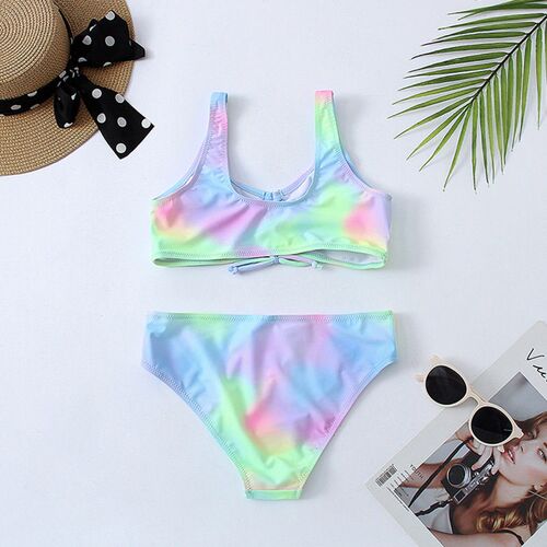 Tie Dye Girls Swimsuit Kids 7-16 Years Two Piece Childrens