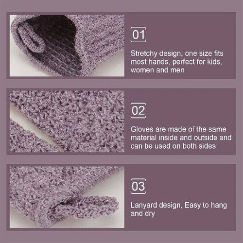 Shower Gloves Exfoliating Spa Body Scrub Exfoliator Bath
