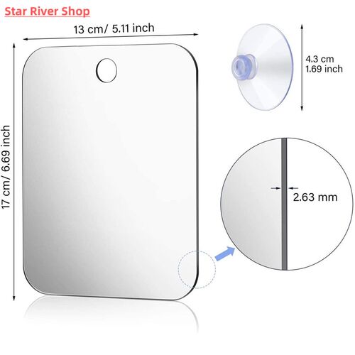 Acrylic Anti Fog Mirror Bathroom Tools Shower Shaving Fogles