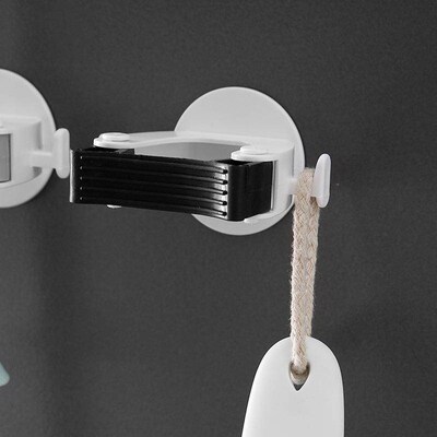 Wall-Mounted Broom Hanger with Strong Adhesive, No-Drill Bat