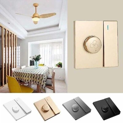 Flame Retardant 86*86mm Wall Mounted ON-OFF Speed Control