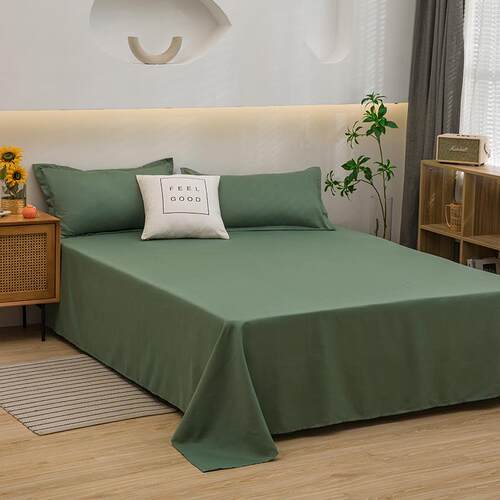 1 pc Bed Flat Sheet for Double Bed Plain Solid Color Top She