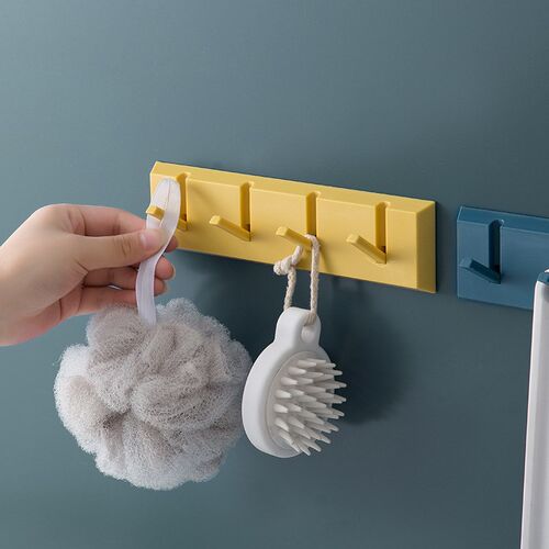 Strong Adhesive Hooks One Row Long Strip No Drilling Wall Mo