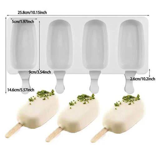 4/8 Hole Silicone Ice Cream Forms Popsicle Molds DIY Homemad