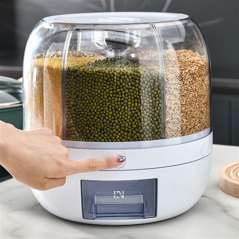 Rotating Grain Dispenser Bulk Cereals Rice Barrels Separated - 实物图