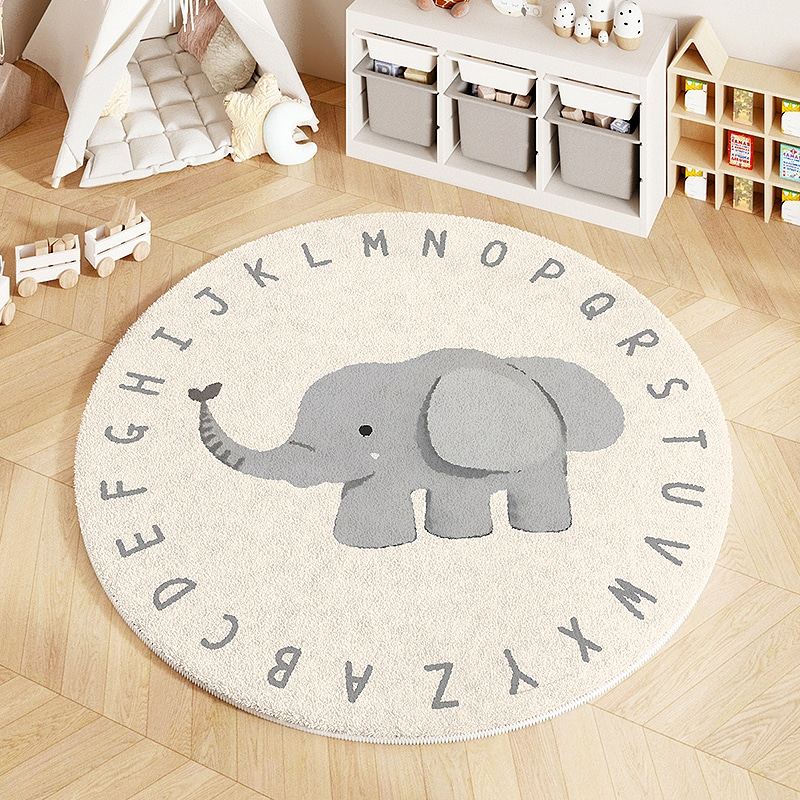 儿童房地毯卡通圆形卧室客厅可擦洗毛绒垫子冬季加厚阅读区爬爬垫,居家布艺,地毯,淘宝优惠券,粉丝福利购,淘宝优惠卷