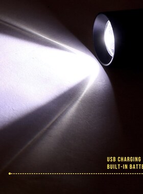 1-5pcs USB Rechargeable Hanging Flashlight Zoomable Aluminum