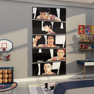 灌篮高手主题文化墙面装饰篮球体育馆宣传海报俱乐部布置贴纸挂画