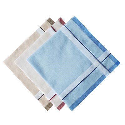 Cotton Men's Handkerchief Square Decorative Suits Grid H