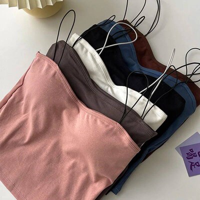 Summer Bra Women Ice Silk Crop Top Seamless Tube Top Bra Und