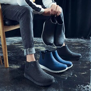 Rubber Mans Boots Garde Ankle Work Fashion Rain