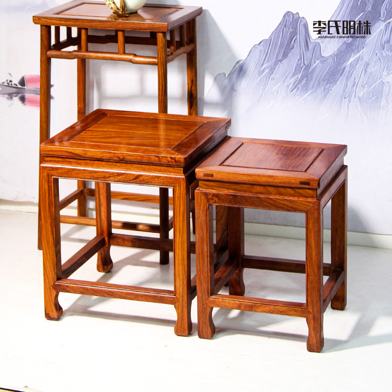 刺猬紫檀四方杌凳坐凳矮凳 餐桌洗脚换鞋凳梳妆凳花梨木实木,住宅家具,红木椅凳,淘宝优惠券,粉丝福利购,淘宝优惠卷