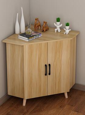 多功能13574三角柜柜转角电边视柜小户型角柜角直墙实木腿拐角储