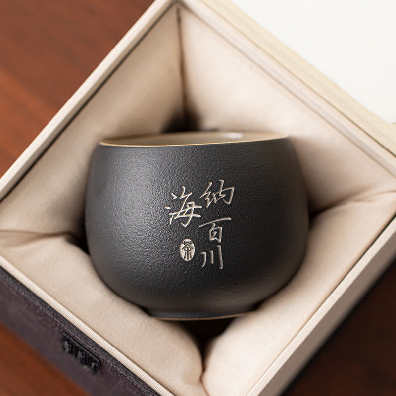 中式黑陶品茗杯家用单个陶瓷茶杯中国风喝茶杯个人杯主人杯单杯,餐饮具,茶杯,淘宝优惠券,粉丝福利购,淘宝优惠卷