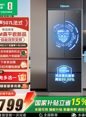 【冰多多】容声双系统507L法式四门IDP2.0净味超薄零嵌冰箱80宽度