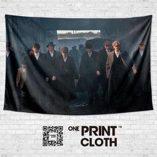 浴血黑帮剃刀党经典英剧周边创意房间墙壁装饰海报背景布挂布挂毯