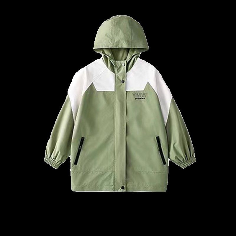 女童外套春秋款连帽洋气2024新款中大童宽松上衣薄款女孩风衣春装