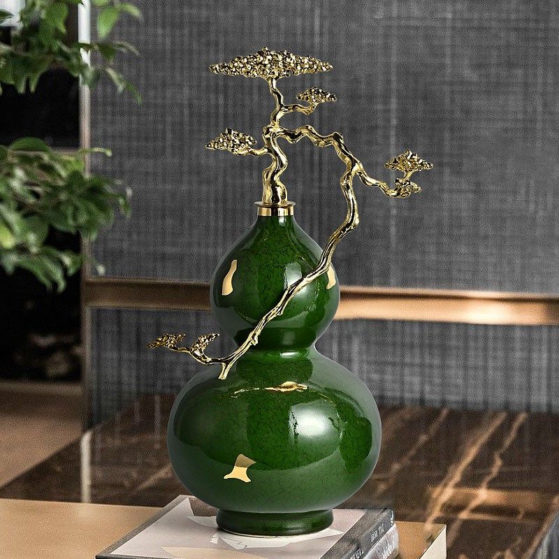 景德镇陶瓷葫芦摆件酒店别墅家居酒柜陈设新房福禄双全送礼装饰品,家居饰品,桌面摆件,淘宝优惠券,粉丝福利购,淘宝优惠卷