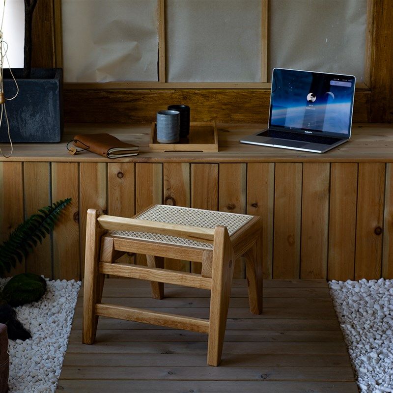 寅榫藤编实木榫卯小凳子玄关换鞋凳沙发凳茶几边凳矮凳透气侘寂夏,住宅家具,矮凳,淘宝优惠券,粉丝福利购,淘宝优惠卷