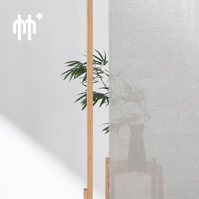 闲云竹卧室屏风隔断移动布艺屏风帘艺术玄关简约家用茶室座屏