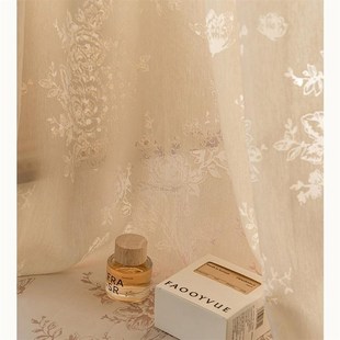 绝美蝴蝶纱奶油法式浪漫镂空不透人客厅纱帘复古少女卧室梦幻窗帘